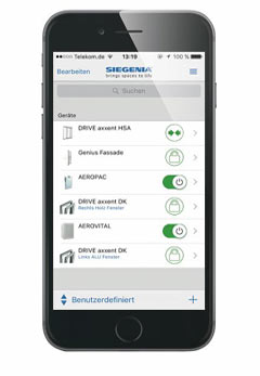 «Комфортное» приложение SIEGENIA ComfortApp