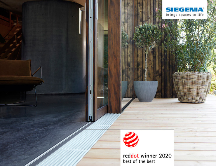 Безбарьерный энергоэффективный порог SIEGENIA ECO PASS SKY  axxent получил самую престижную награду в дизайне Red Dot Award 2020