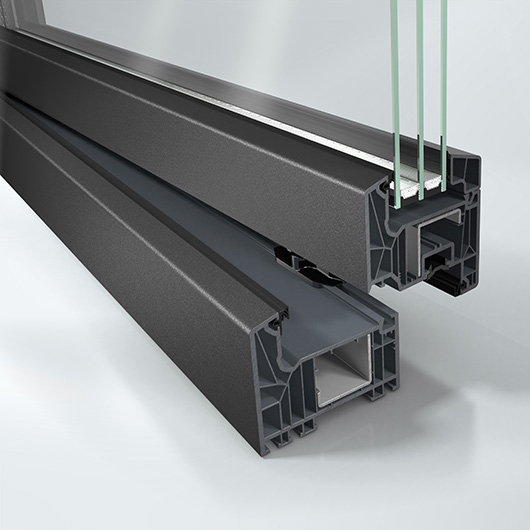 Schüco LivIng: вариант системы с основой серого цвета Schüco LivIng: вариант системы с основой серого цвета