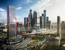 Светопрозрачные конструкции украсят стилобат бизнес-центра в «Москва-Сити»	