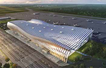 Фасад нового терминала аэропорта «Симферополь» будет состоять из 130 витражей высотой до 35 метров