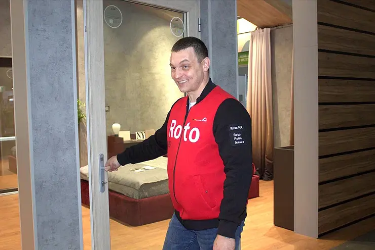 Евгений Хейфиц, Roto Frank на выставке MosBuild 2023 Евгений Хейфиц, Roto Frank на выставке MosBuild 2023