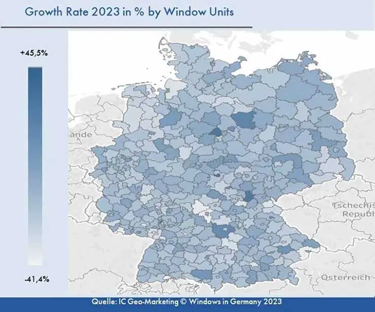 Продажи оконных блоков в Германии в 2023 году
