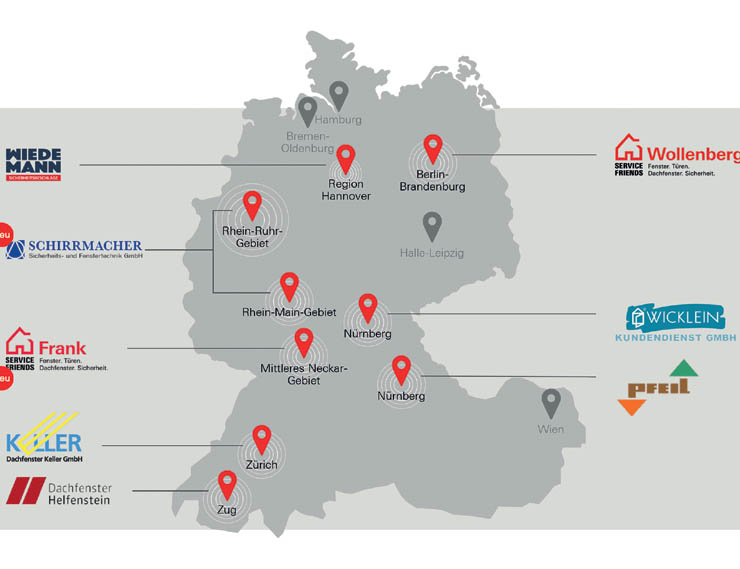 В 2020 году фирма Roto Professional Service (RPS) сделала «большой шаг» по направлению к цели – быть представленной квалифицированными и устоявшимися компаниями-партнерами во всех городских агломерациях Германии
