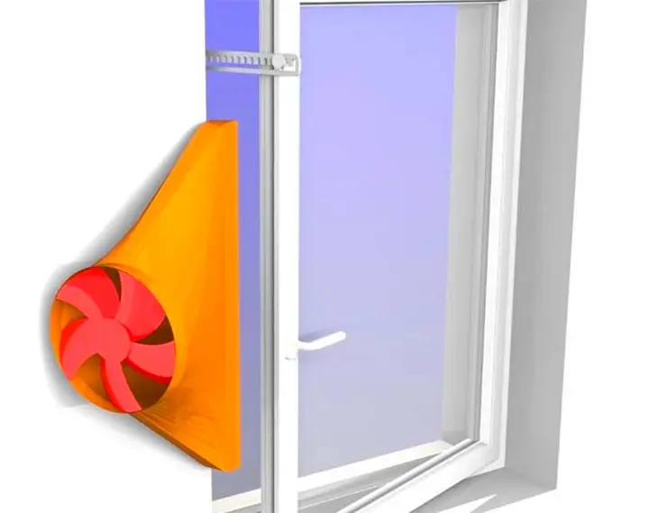 Расположение WindowBooster на поворотно-откидном окне сбоку