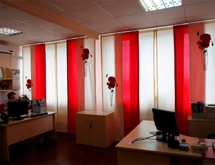 Амалия. Японские шторы-панели в офисе