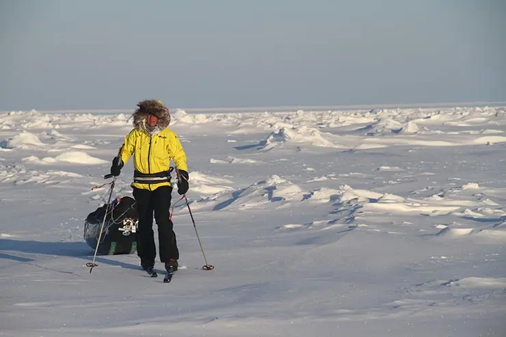 За 105 дней от двери собственного дома до Северного полюса на велосипеде, лыжах и санках